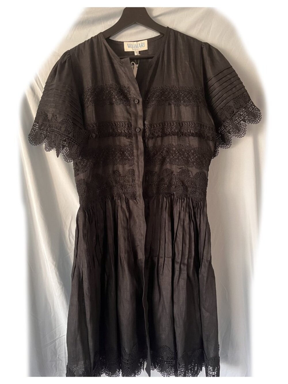 Waimari Violetta Linen Embroidered Dress